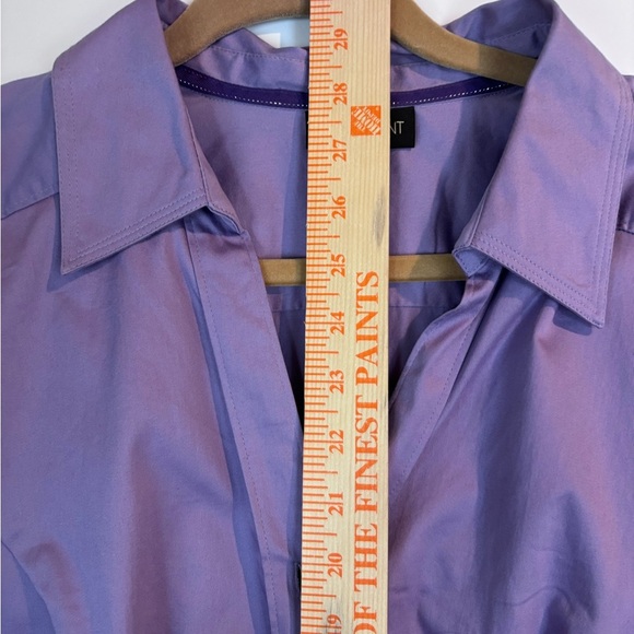 Lane Bryant Purple Button-Front Blouse • Plus Size 20 • 97% Cotton / 3% Spandex - Picture 9 of 9